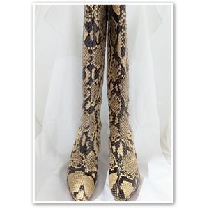 Christian Louboutin Python Knee-High Boots Size 35.5